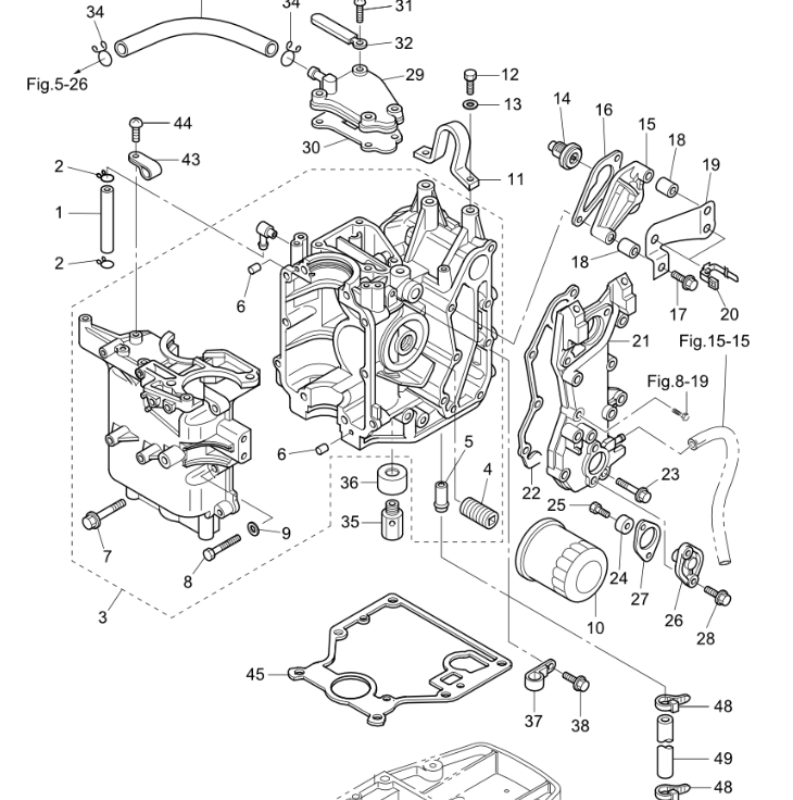Фильтр масляный для ПЛМ TOHATSU MFS9,9-MFS50  (X-Power)