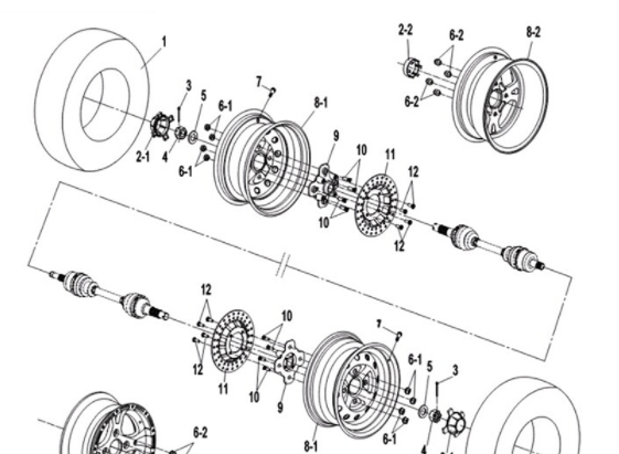 Гайка колесная ATV СФ 500, X5, X6, X8, Z6, Z8