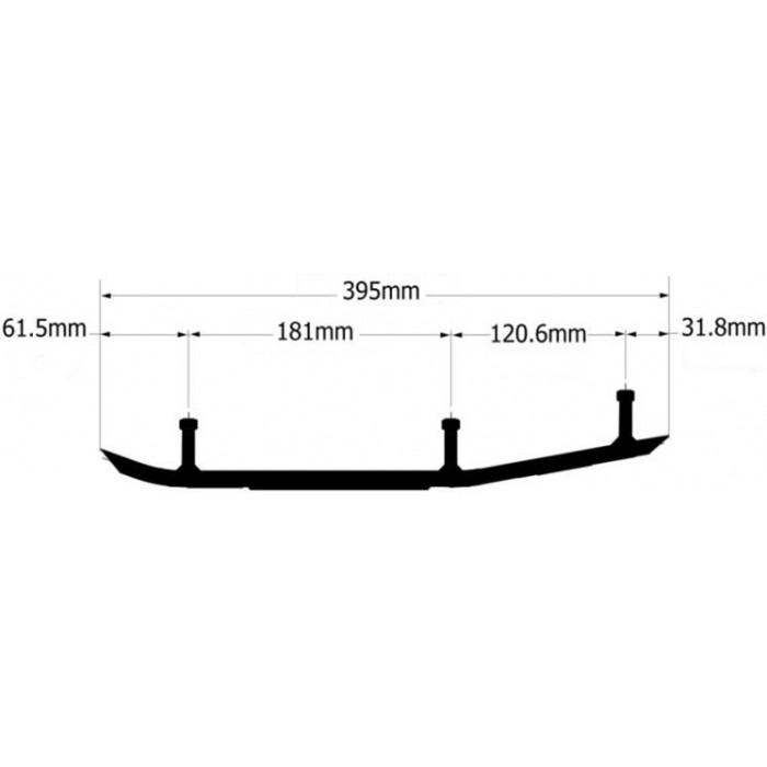 Конек лыжи POLARIS Widetrak LX 2016-2019, 600 INDY 2013-2019 (комплект 2 шт), вставка SPI