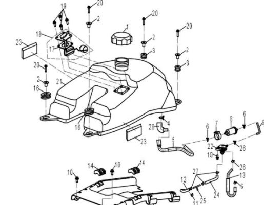 Кран топливный ATV СФ 500