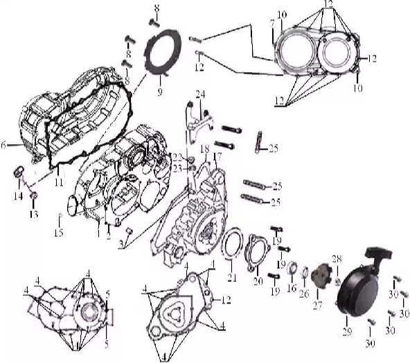 Стартер ручной ATV РМ 500-2, 650, 650-2 RM