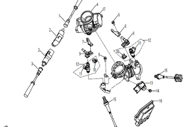 Датчик кислородный лямбда-зонд ATV СФ X8, Z8