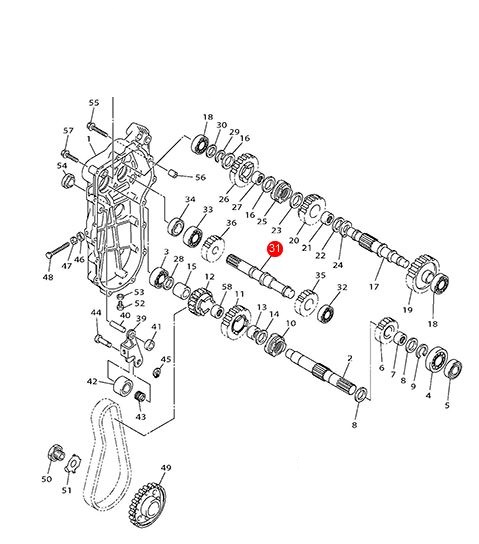 Вал заднего хода YAMAHA VK 540 (КП)