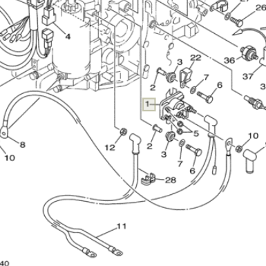 Реле стартера ПЛМ YAMAHA F20-F45