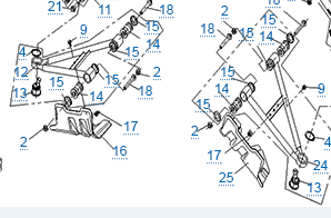 Опора шаровая ATV СФ 500 A/2A, X5 H.O, X6, X8 H.O (ODM) нижняя