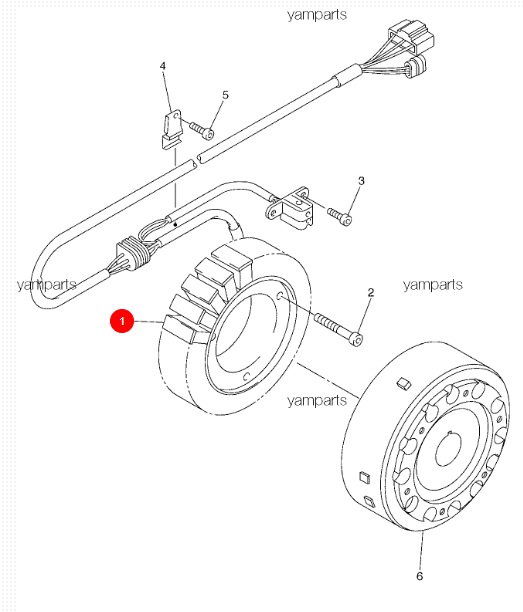 Основание магдино YAMAHA VK Prof., Venture (статор генератора)