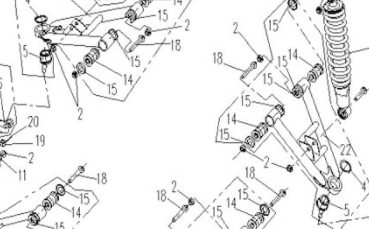 Опора шаровая ATV СФ 500 A/2A, X5 H.O, X6, X8 H.O (ODM) верхняя