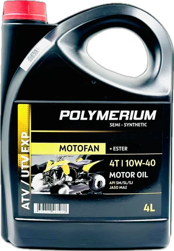 Масло POLYMERIUM MOTOFAN ATV-UTV EXP 10W-40 4Т п/синтетика 4 л.
