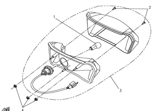 Блок заднего фонаря ATV СФ 500, X6