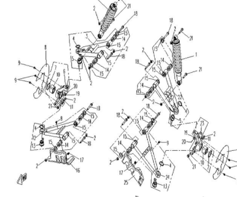 Кулак поворотный левый ATV СФ 500, X5, X6, X8